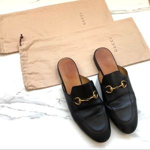 Authentic Gucci Black Leather Slippers